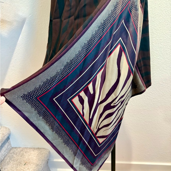 Roberto Cavalli zebra print asymmetric skirt animal print silk It. 42 US medium - Picture 5 of 5